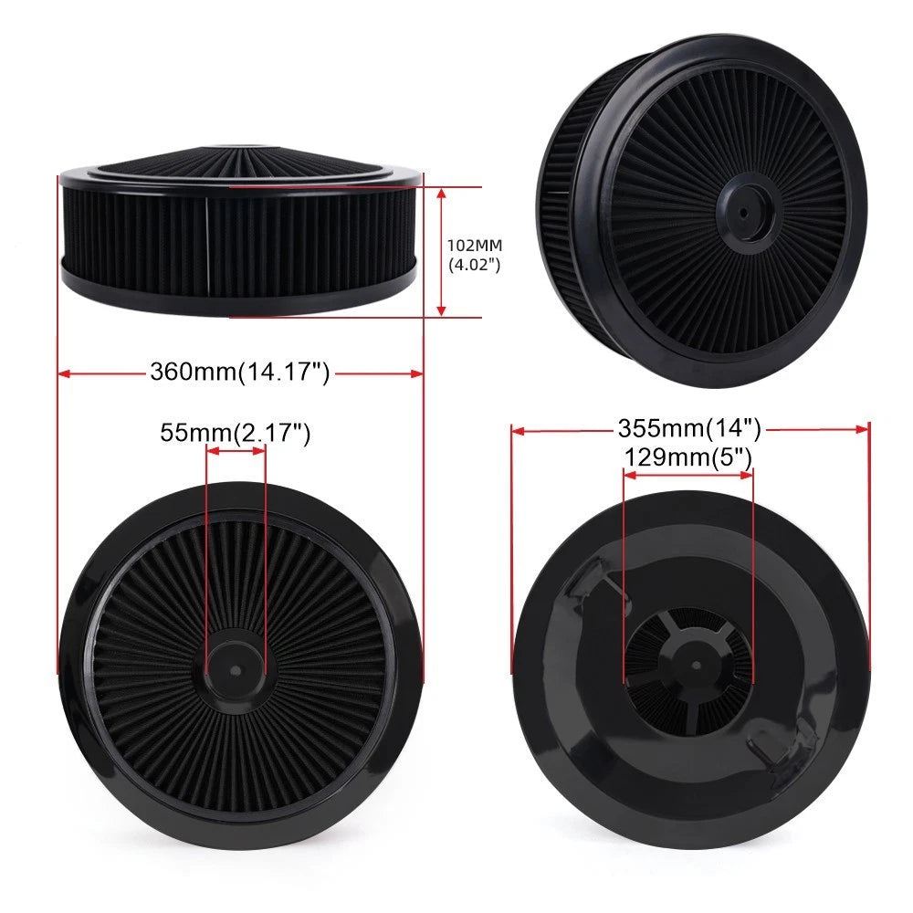 Deep Dish Performance Air Cleaner for Universal Fit