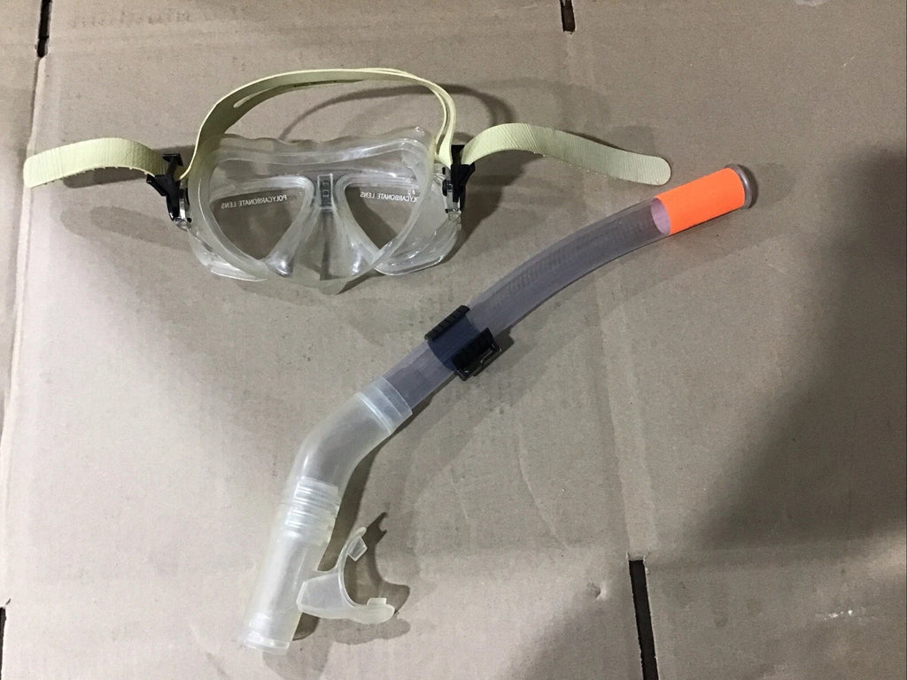 Set of 4 Solstice-Swimline Mask, Snorkel, Fins & Bag 8-10 99205-810-GY