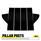 Gloss Black Pillar Posts for GMC Sierra, Chevy Silverado (2019–2024)