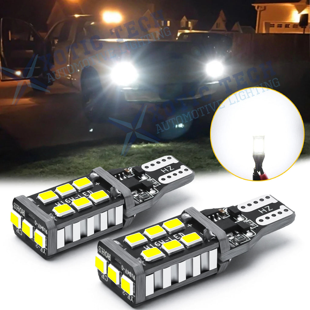 Error-Free T15 LED Strobe Reverse Backup Light Bulbs for Chevy Ford GMC (2011–2025)
