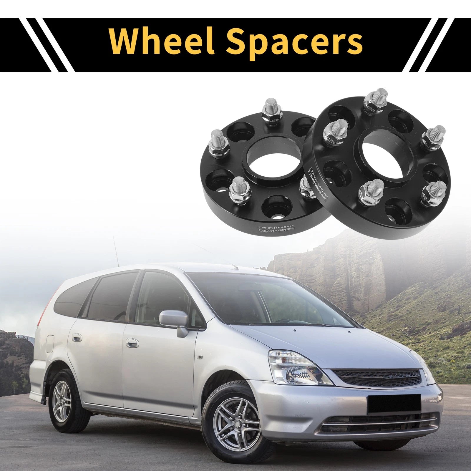 2X 5x114.3mm Wheel Spacers 64.1mm M12x1.5mm for Honda Odyssey Pilot 