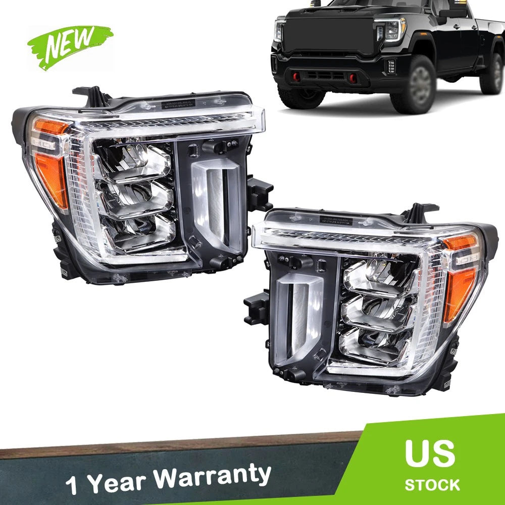 LED Headlights for GMC Sierra 2500/3500 HD (2020–2023) Left & Right Side