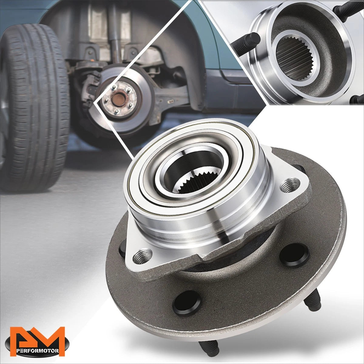 Front Wheel Hub Bearing Assembly Kit for Ford F150 4WD (1997–2000)