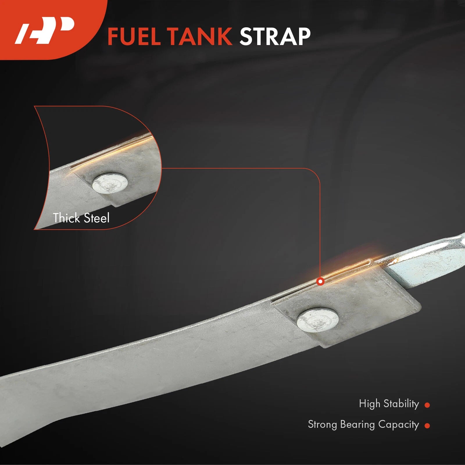 2X Steel Fuel Tank Straps for Chevy Corvette (1984–1996)