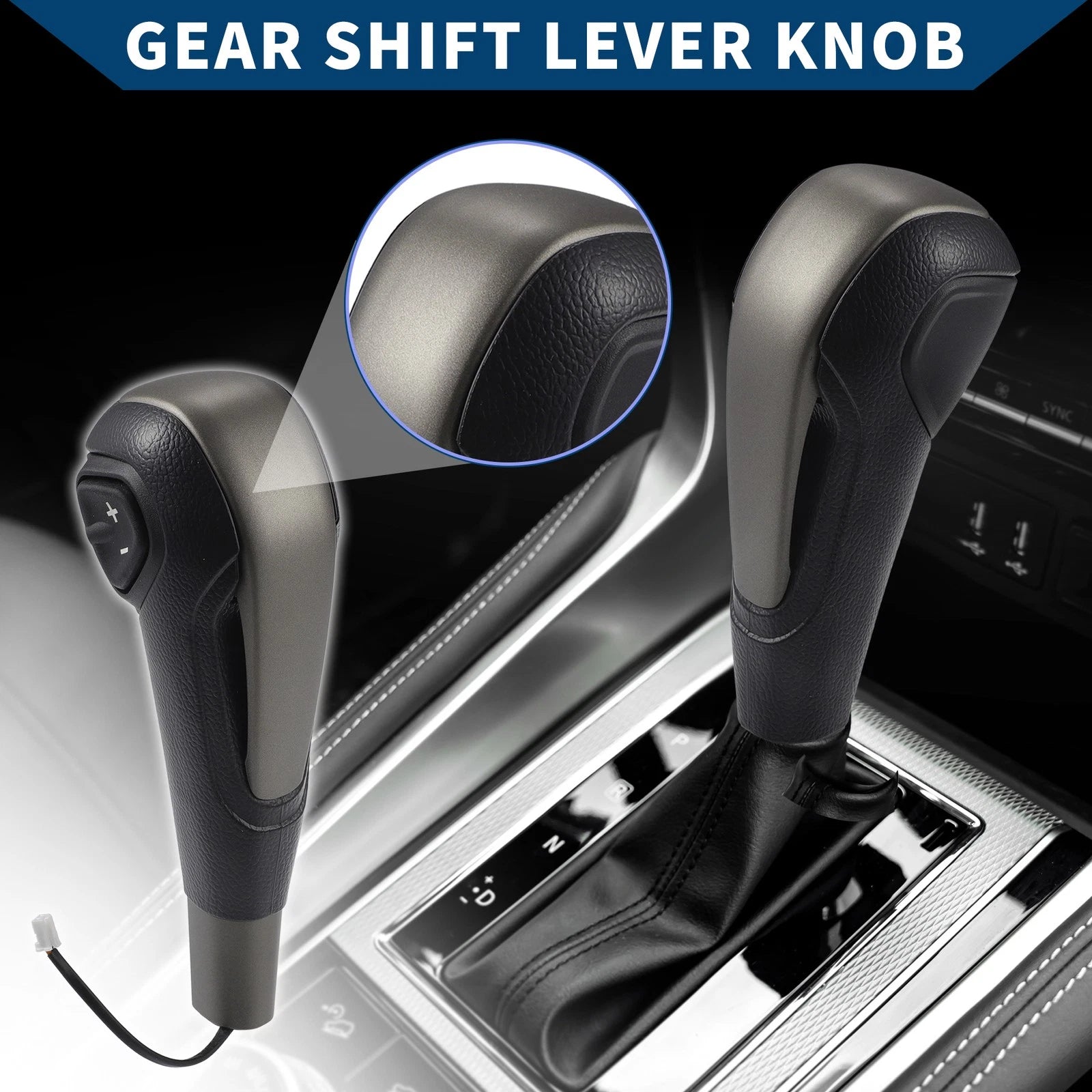 Automatic Gear Shift Knob for Chevrolet Aveo (2004–2011) Black Plastic