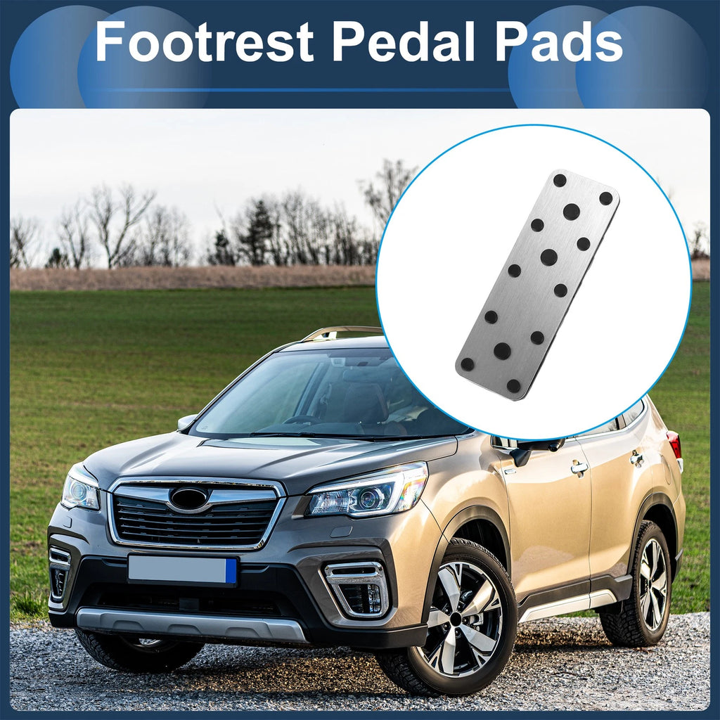 Footrest Pedals Cover for Subaru Forester (2003–2005) Aluminum Alloy Silver