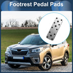 Footrest Pedals Cover for Subaru Forester (2003–2005) Aluminum Alloy Silver