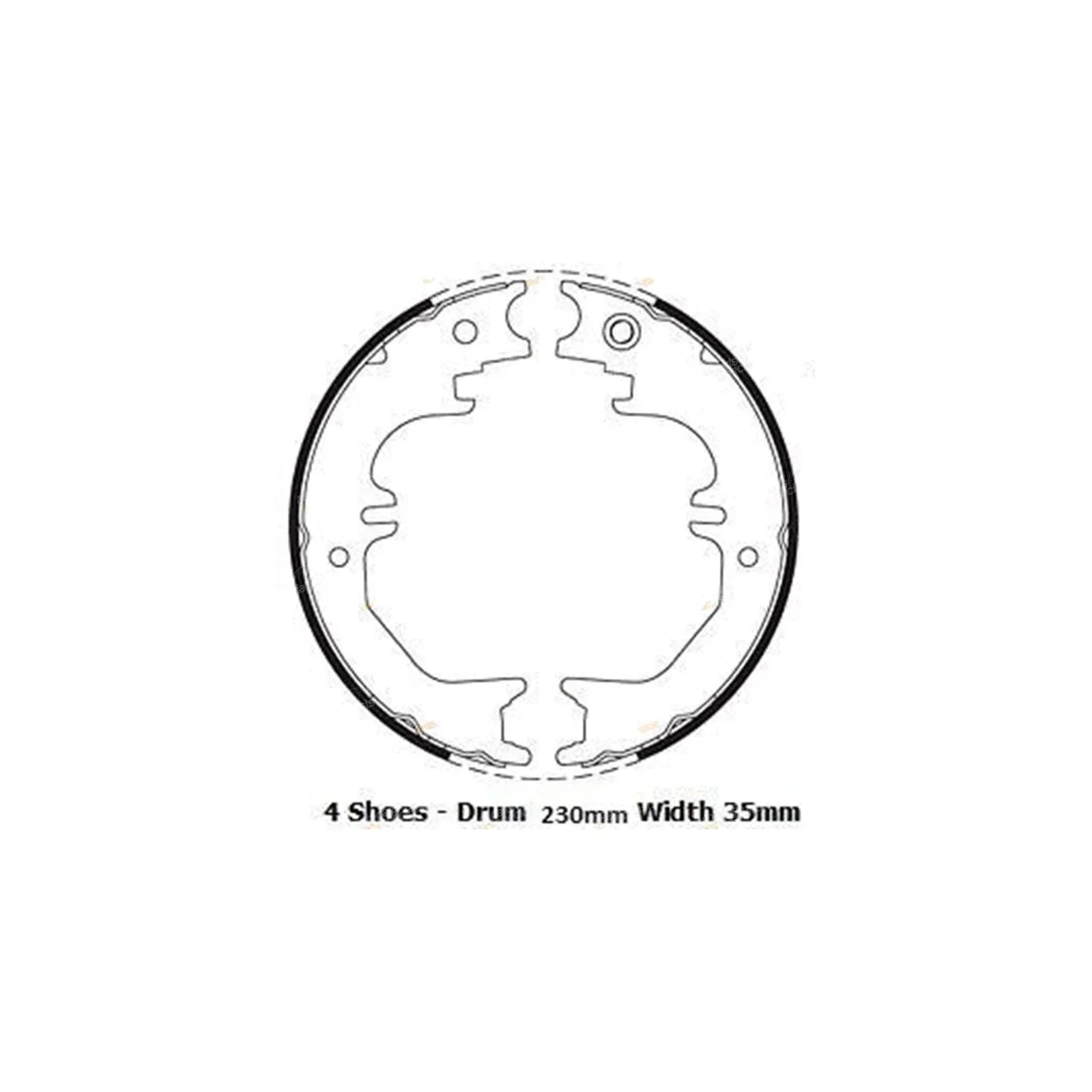 Hand Park Brake Shoes + Springs for Lexus LX470 (1998–2007)