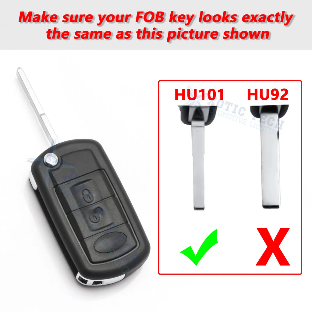 Uncut Folding Remote Key Fob for Land Rover LR3 Discovery (2005-2010)