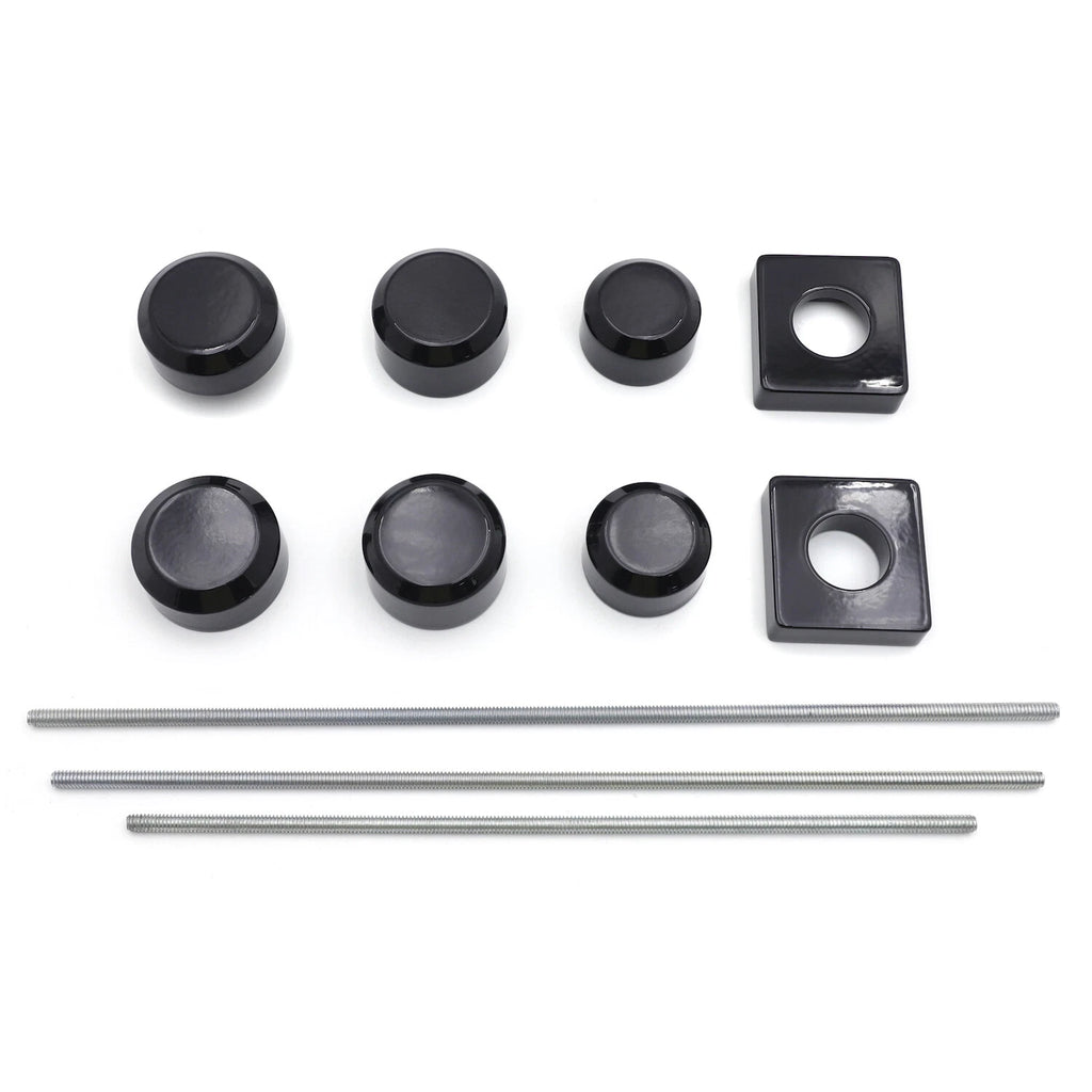 Black Aluminum Fork Axle Caps for Suzuki GSXR 600 750 1000 (1996–2005)