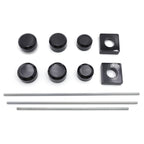 Black Aluminum Fork Axle Caps for Suzuki GSXR 600 750 1000 (1996–2005)