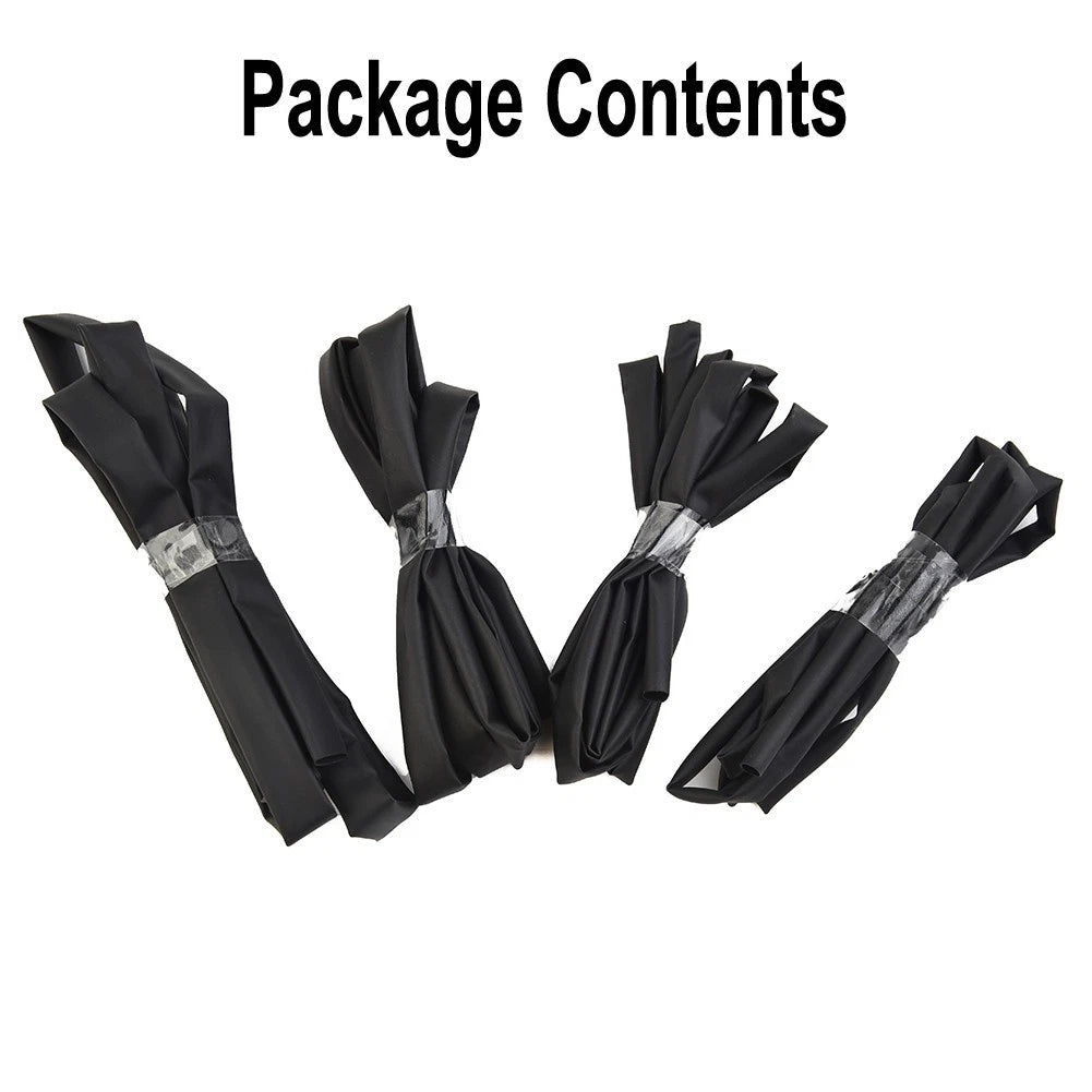 Set of 4 Heat Shrink Tubing 1 Meter Lengths 3mm 4mm 5mm 6mm