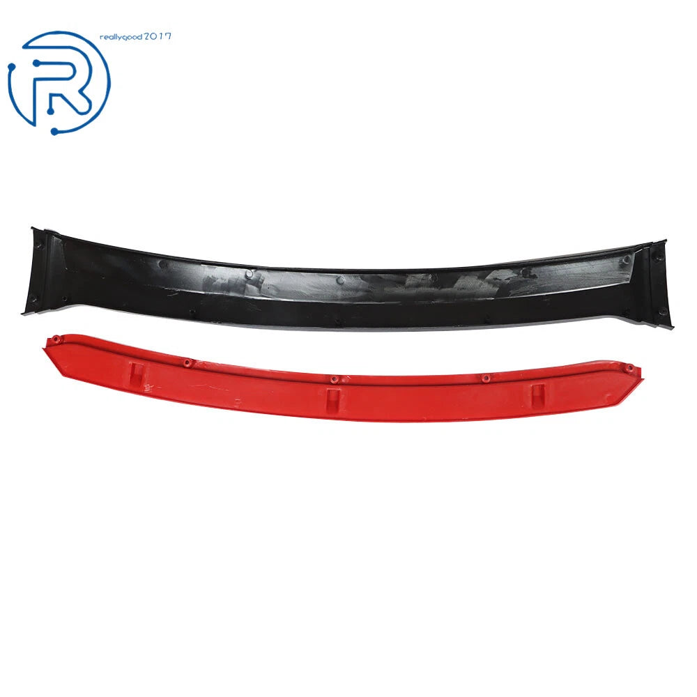 2 Layers Glossy Black Front Bumper Lip Spoiler for Universal Cars