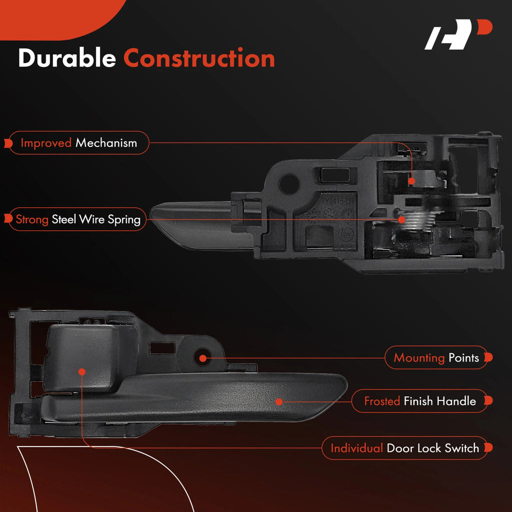 Front Left Black Interior Door Handle for Toyota RAV4 (2019-2021)