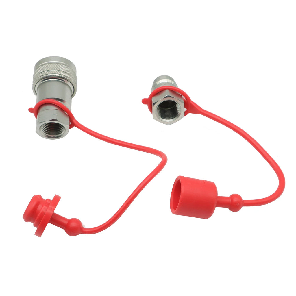 Set of 2 Hydraulic Quick Connect Couplers for Ag Equipment (Pioneer Style)