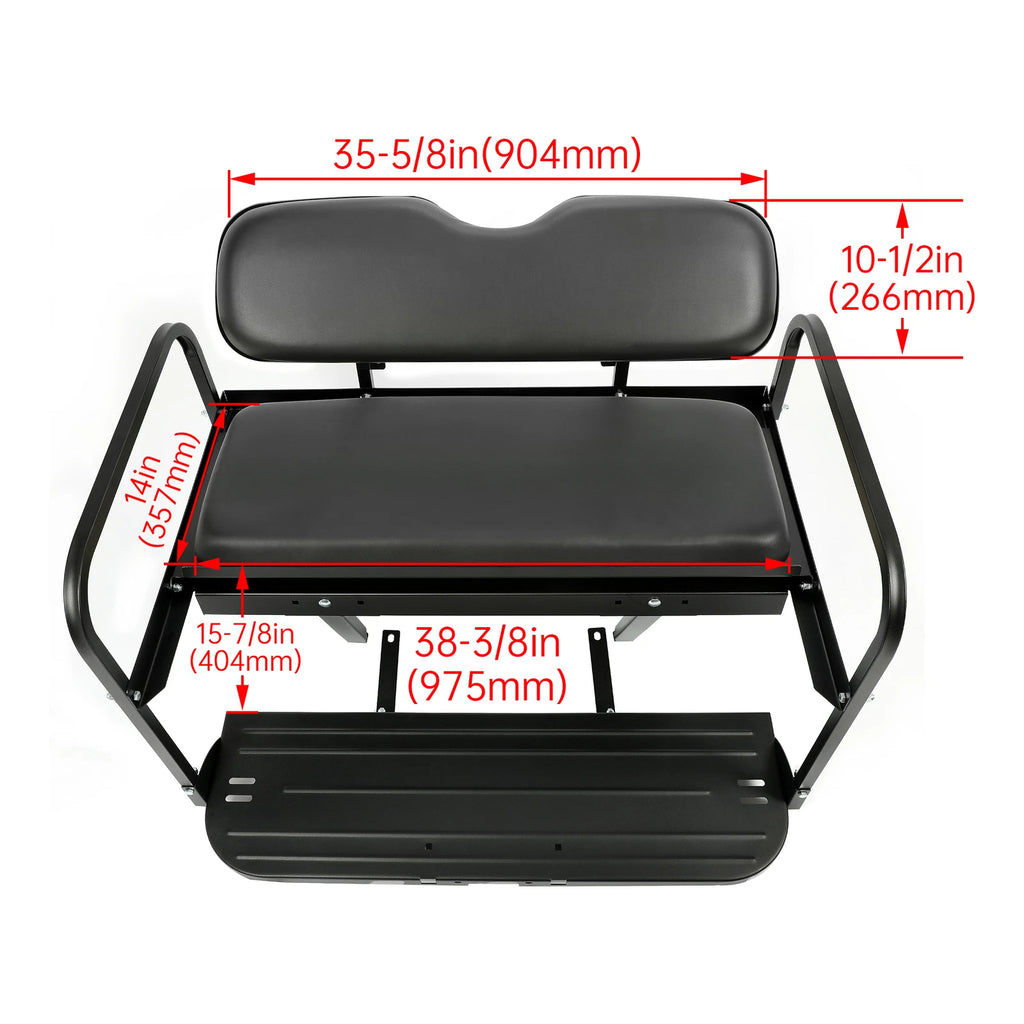 Flip Folding Rear Seat Kit for Yamaha Drive G29 Golf Cart (2007–2016)