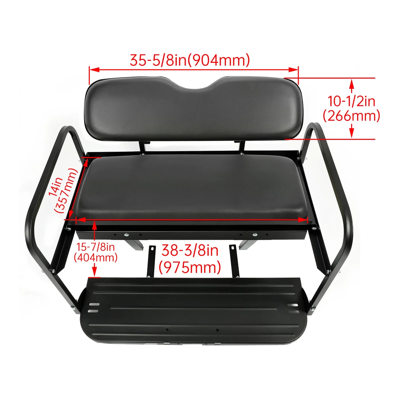Flip Folding Rear Seat Kit for Yamaha Drive G29 Golf Cart (2007–2016)
