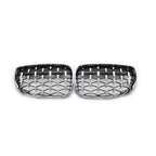 Chrome Black Diamond Front Kidney Grill for BMW 1 Series (2004-2013)