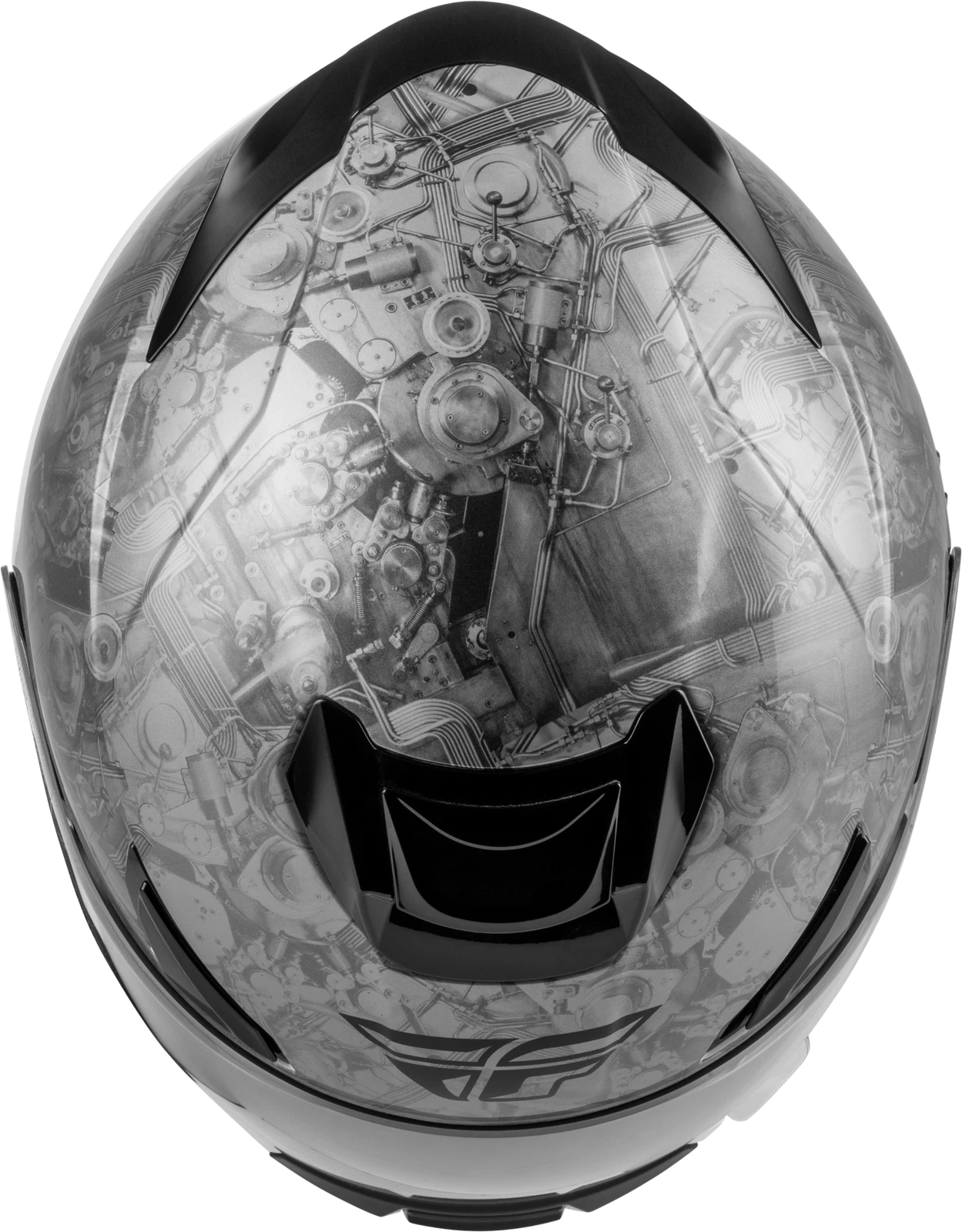 Fly Racing Sentinel Mech Helmet Large for Street Riding (Black/White/Grey)