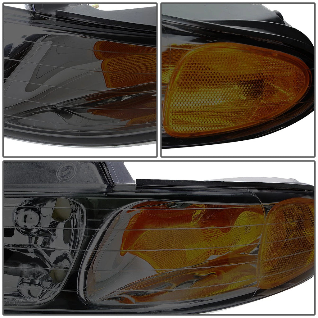 OE Style Headlight Headlamp Kit Smoke for Town & Country Grand Caravan (1996–1999)