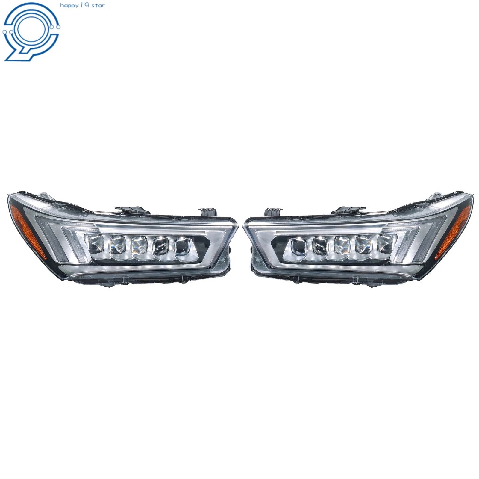 2X LED Headlights for Acura MDX (2017–2020) Chrome W/o Module