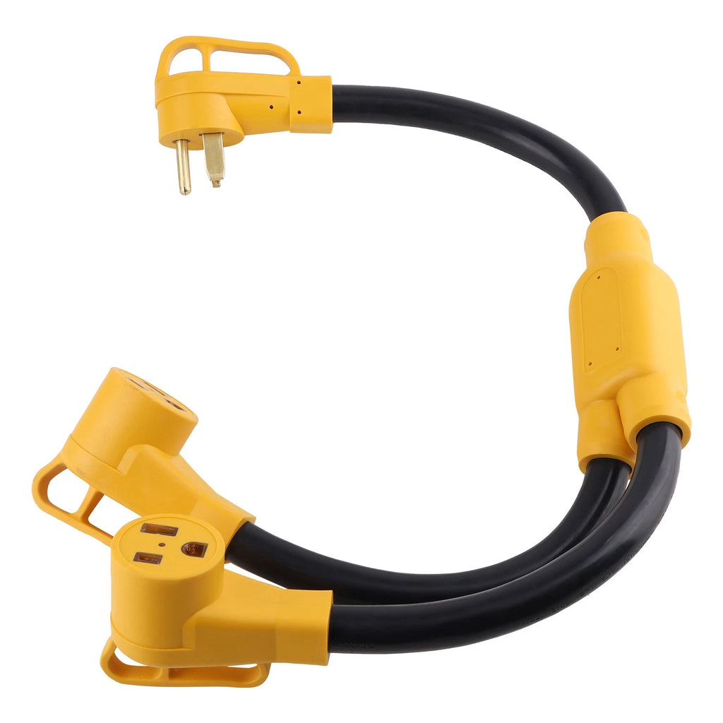 3FT 6 AWG Extension Cord for Welder Dryer RV 50A 250V (NEMA 6-50P to 6-50R)