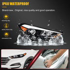 Pair Headlight Assembly for Hyundai Tucson (2016–2018) with Bulbs