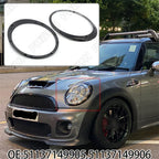 Gloss Black Headlamp Trim Rings for Mini Cooper R55 R56 (2007-2015)