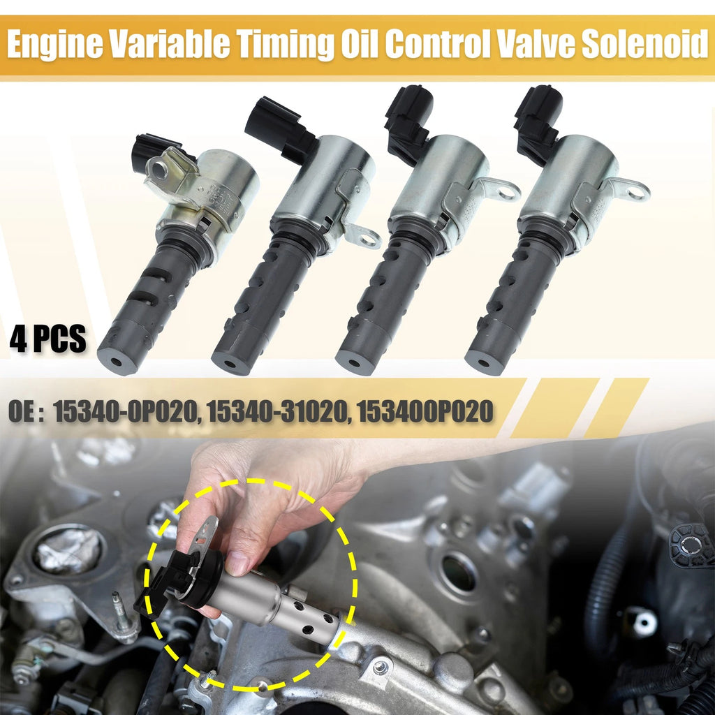 4X VVT Variable Valve Timing Solenoid for Toyota Avalon RAV4 Camry Sienna 