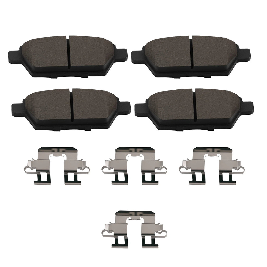 Set of 4 Rear Ceramic Brake Pads for Lincoln MKZ 2007–2012, Zephyr 2006 P-1161
