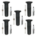 Set of 5 NGK Laser Iridium Spark Plugs & Denso Coil Boots for Canyon Colorado