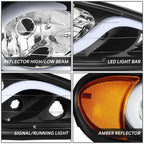 LED DRL for Pontiac Grand Am (1999–2005) Black Housing Amber Side Lamp