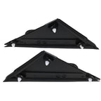 Left Right Side Mirror Flag Applique for Fiat 500 (2012–2019) Black