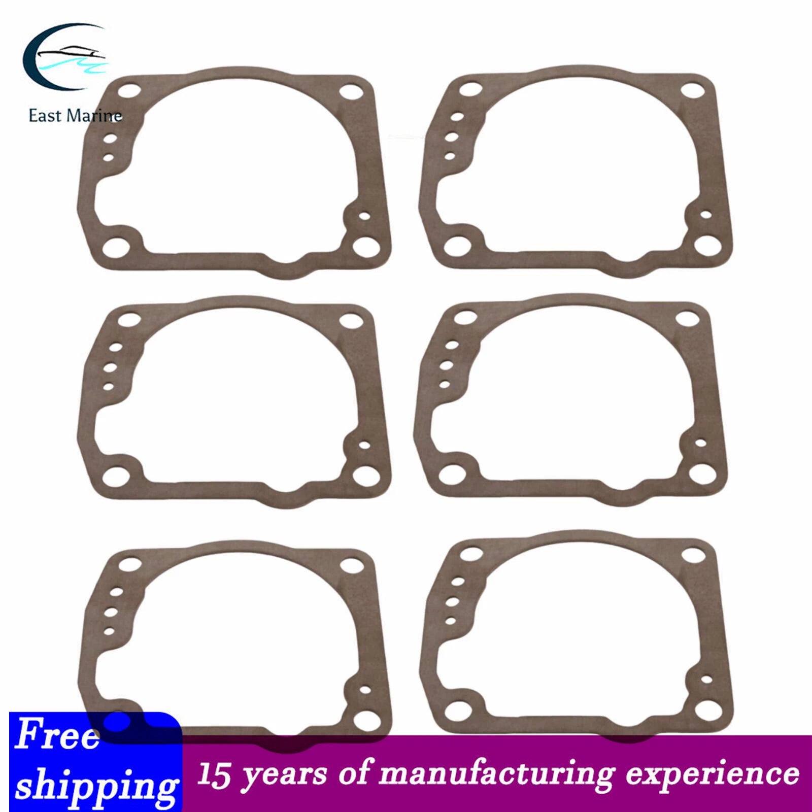 6 Pack Float Bowl Gasket for Johnson Evinrude OMC (Outboard) 335070 0335070