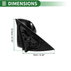Left Side Door Mirror for Toyota Camry (2012–2014) Manual Folding Gloss Black