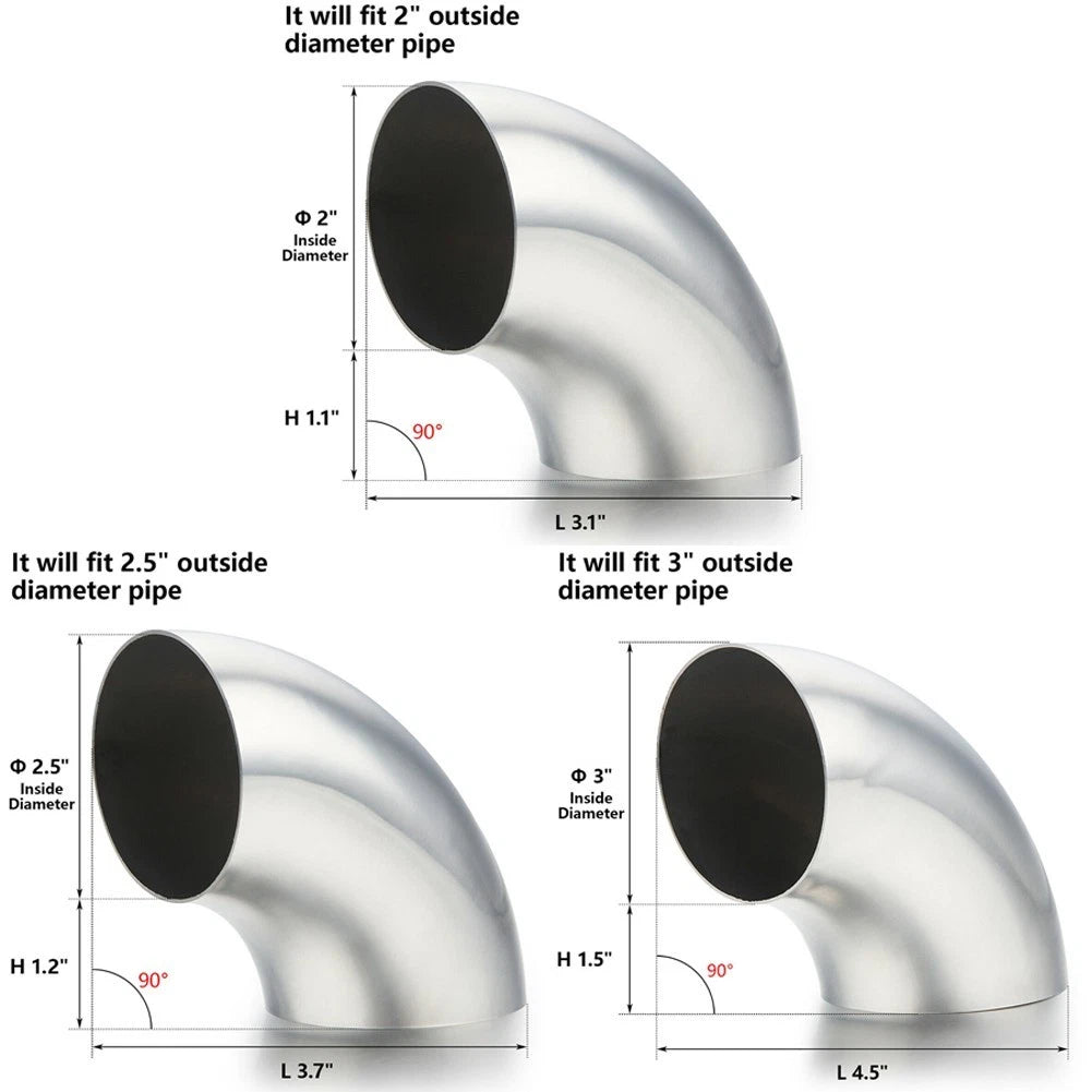 90 Degree Elbow Pipe for Automotive Exhaust Systems