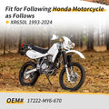 Air Cleaner Connecting Tube Boot Joint for Honda XR650L (1993–2024) 17222-MY6-670