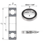 Deep Groove Ball Bearing 30x42x7mm for Scooter Skateboard (6806DD)
