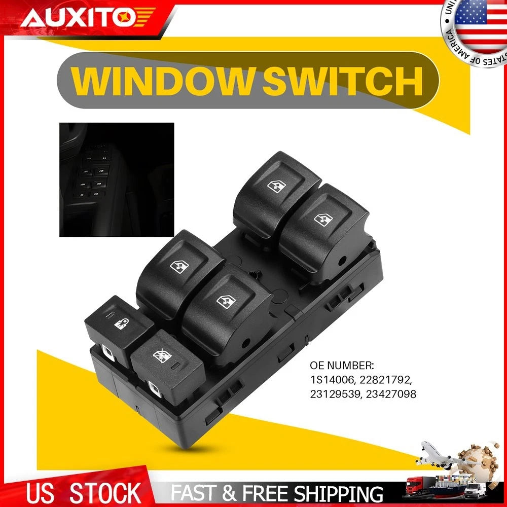 12 Pin Power Window Master Switch for Cadillac ATS (2016–2018) Black OE
