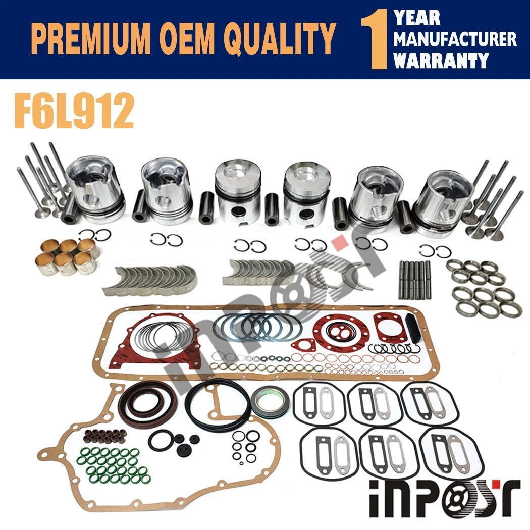 F6L912 Overhaul Rebuild Kit for Deutz Tractor D8006 D9006 D10006 DX110 (STD)