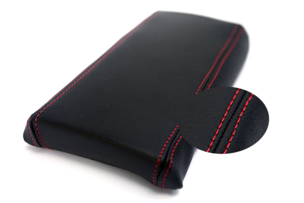 Center Console Armrest Cover for Mazda Miata (1990–1997) Red Stitch