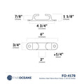 Stainless Steel Skene Bow Chock for Five Oceans (150mm) FO4178
