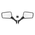 Pair of 10mm/8mm Classic Rectangle Motorcycle Mirrors for Universal Fit