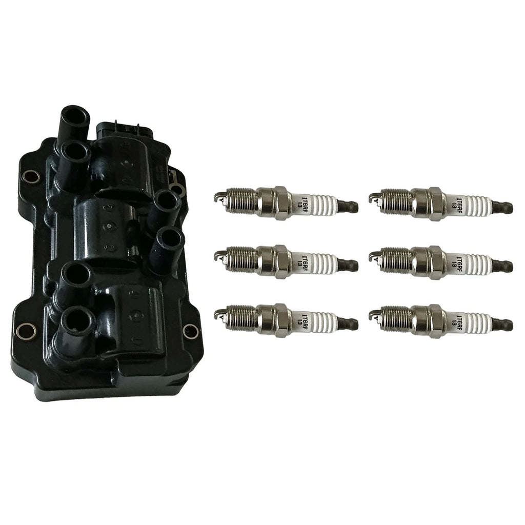 Ignition Coil & 6X Platinum Spark Plug for Chevrolet Silverado 1500 (1999-2023)