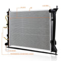 OE Aluminum Core Radiator for Kia Soul 2.0L (2010–2011) DPI-13134