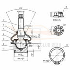 Set of 6 Tie Rods & Lower Ball Joints for Ford Expedition (2003–2004)