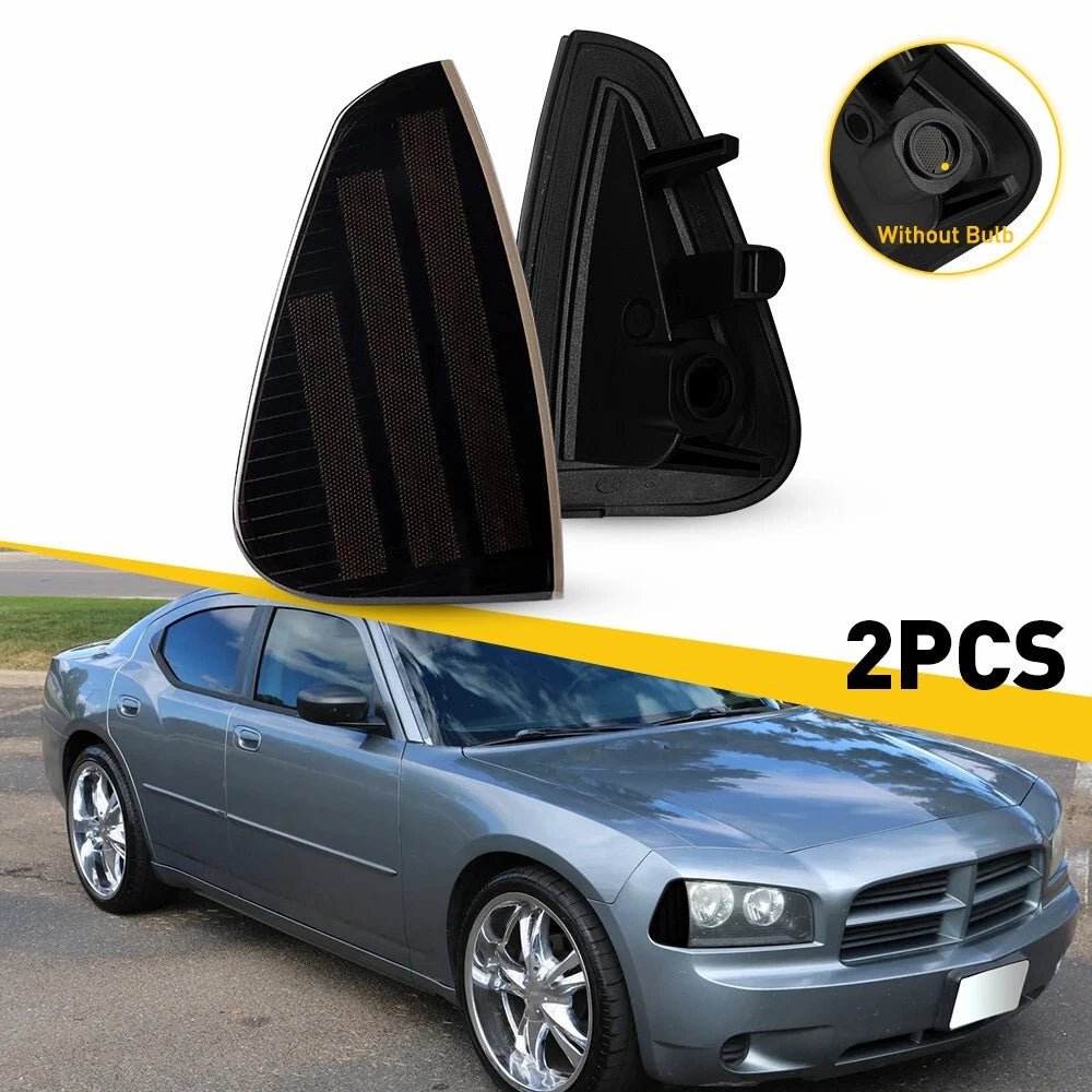 Set of 2 Smoked Turn Signal Lamps for Dodge Charger (2006–2010)