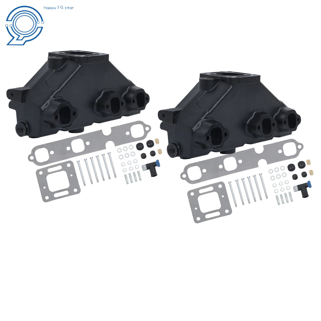 Set of 2 Exhaust Manifolds for Mercruiser 4.3L V6 (1985–2002)