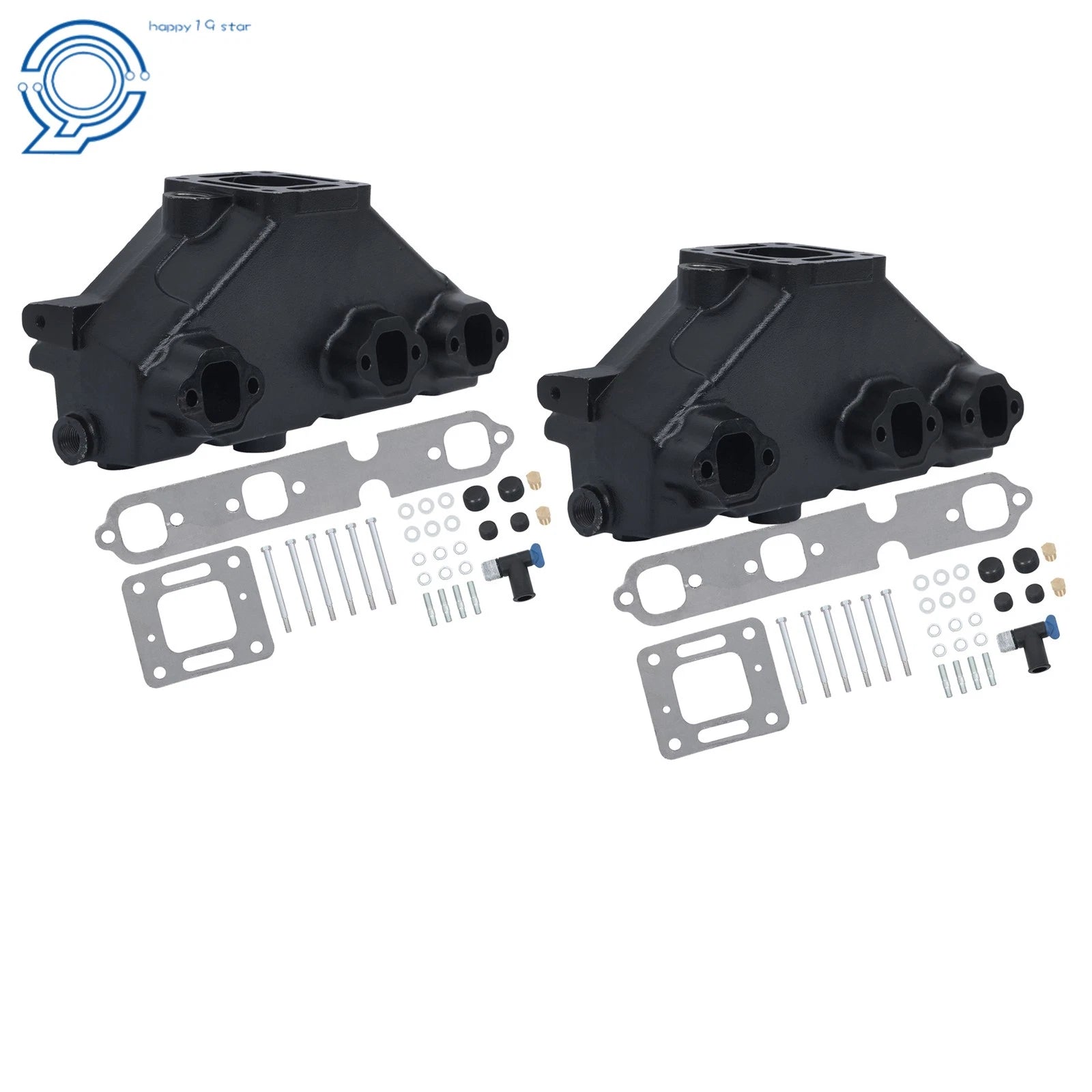Set of 2 Exhaust Manifolds for Mercruiser 4.3L V6 (1985–2002)