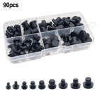 90pcs Silicone Hole Cap Set for Pipe and Tube Sealing (Various Sizes)